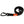 Black waterproof and odourless lead coiled neatly, with orange logo tag and black locking carabiner clip.